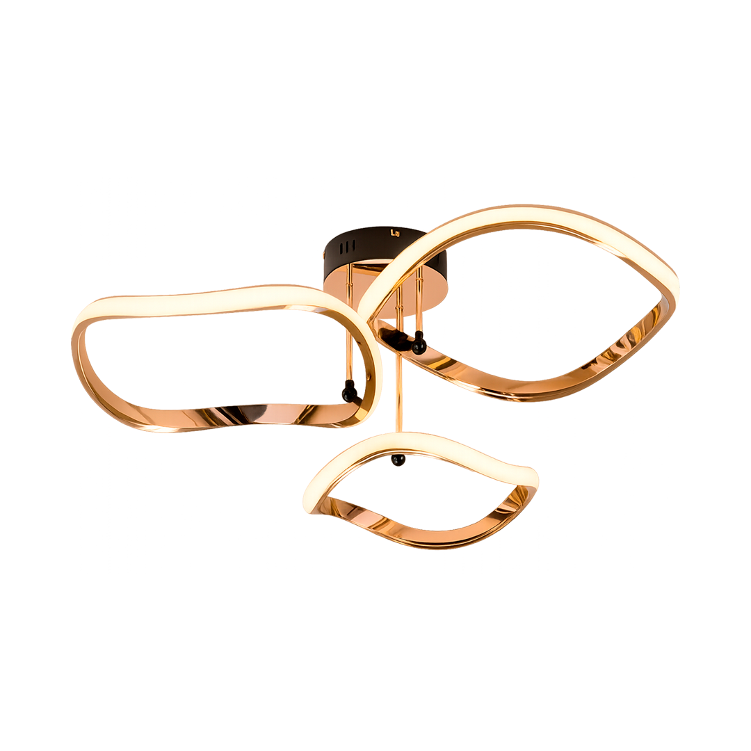 Foto do produto LUSTRE CRISTALL DECCOR AMSTERDA 30W 2700K GOLD L830XW730XH280MM