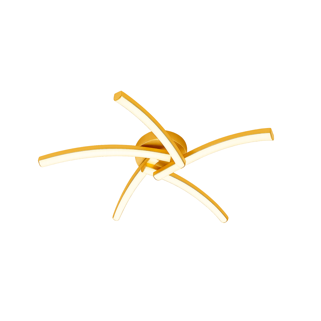 Foto do produto LUSTRE CRISTALL DECCOR LONDRES 30W 3000K GOLD 550XH150MM