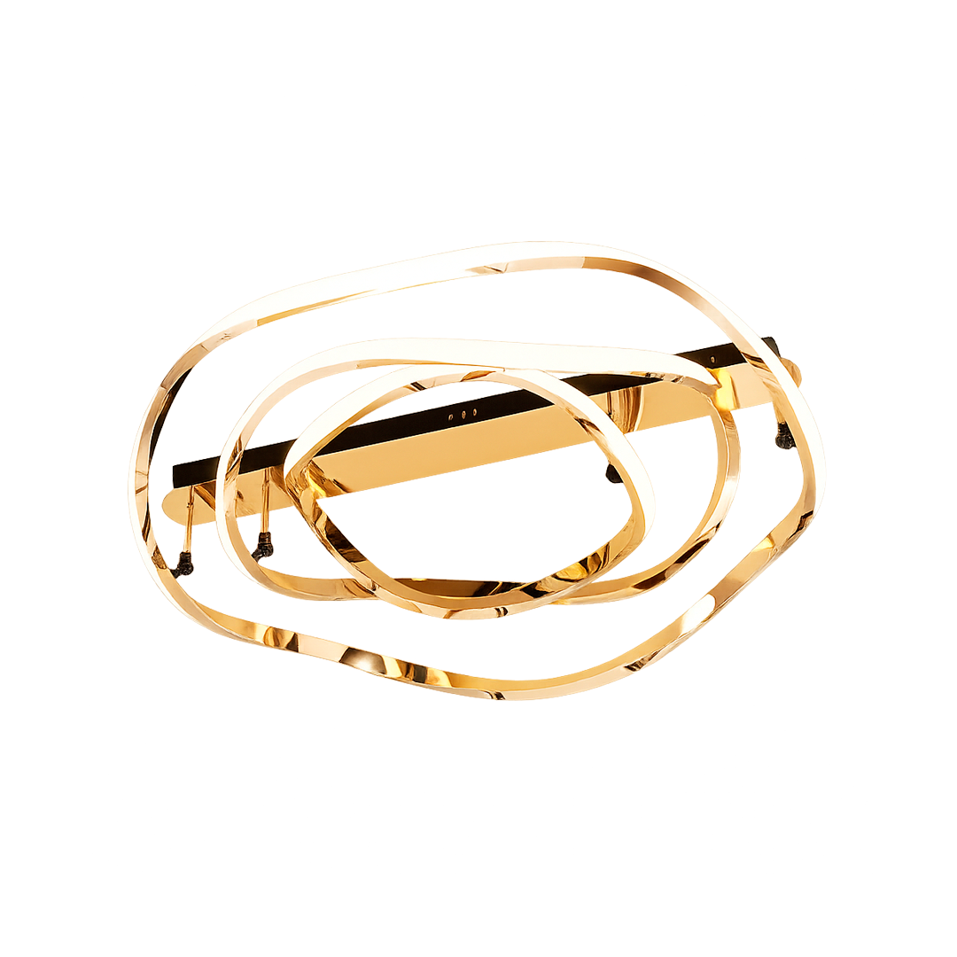 Foto do produto LUSTRE CRISTALL DECCOR LUXEMBURGO 50W 3000K GOLD 400X600X800MM