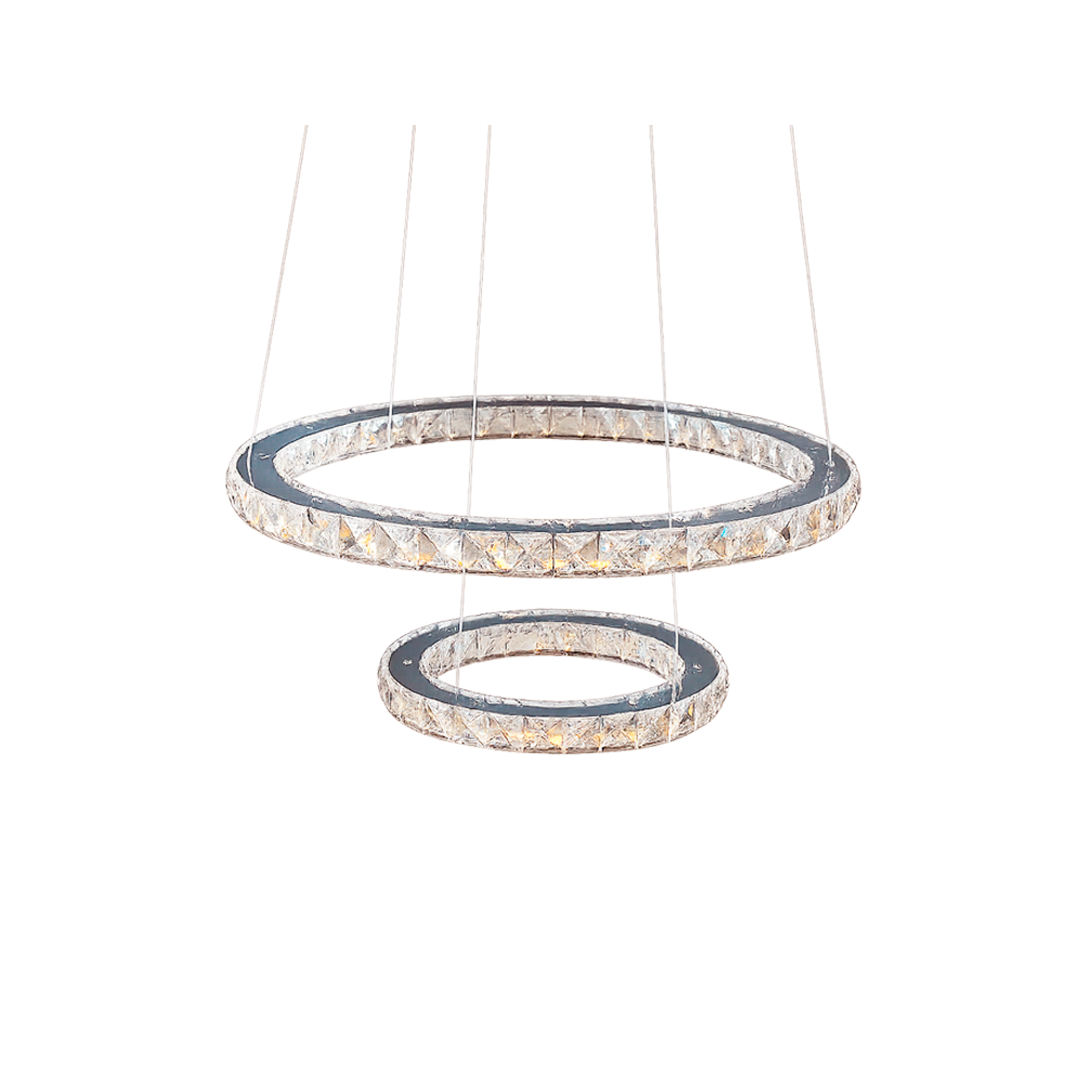 Foto do produto LUSTRE CRISTALL DECCOR OSLO 40W 3000K 4000K 6500K CHROME 300X500MM