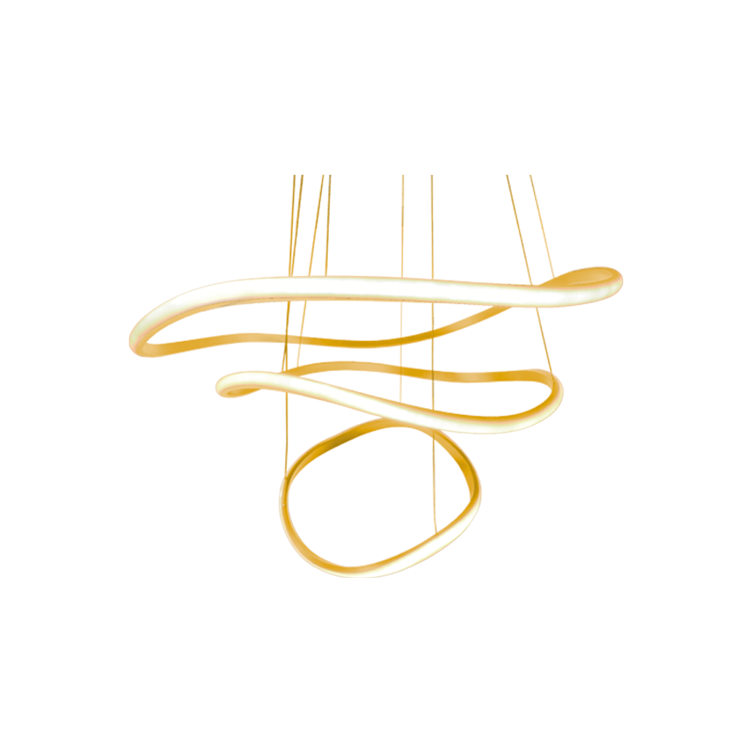 Foto do produto LUSTRE CRISTALL DECCOR PISA 50W 3000K GOLD 400X600X800MM