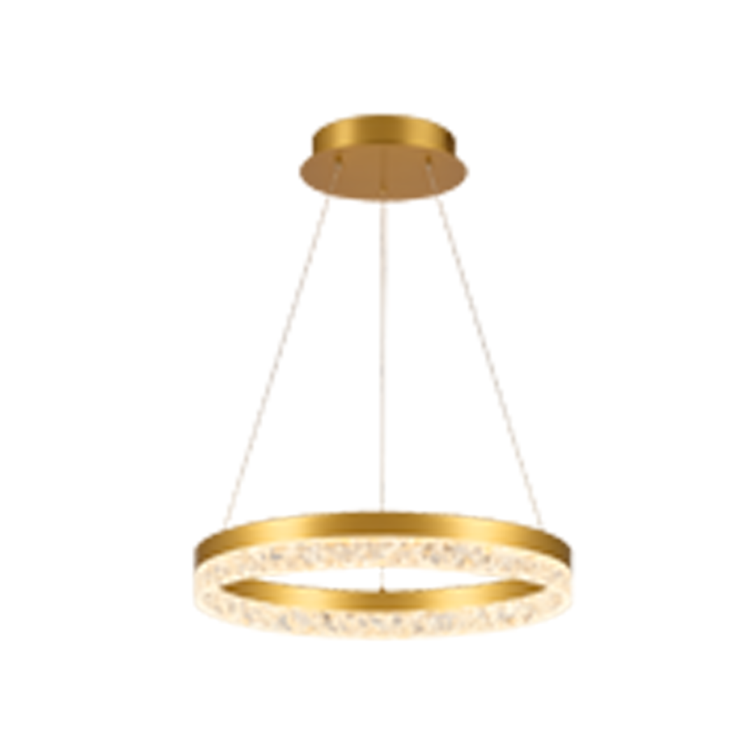 Foto do produto LUSTRE CRISTALL DECCOR TURIM 40W 3000K GOLD 500XH80MM