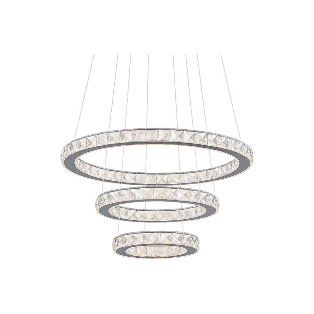 Foto do produto LUSTRE CRISTALL DECCOR VILNIUS 50W 3000K CHROME 200X400X600MM