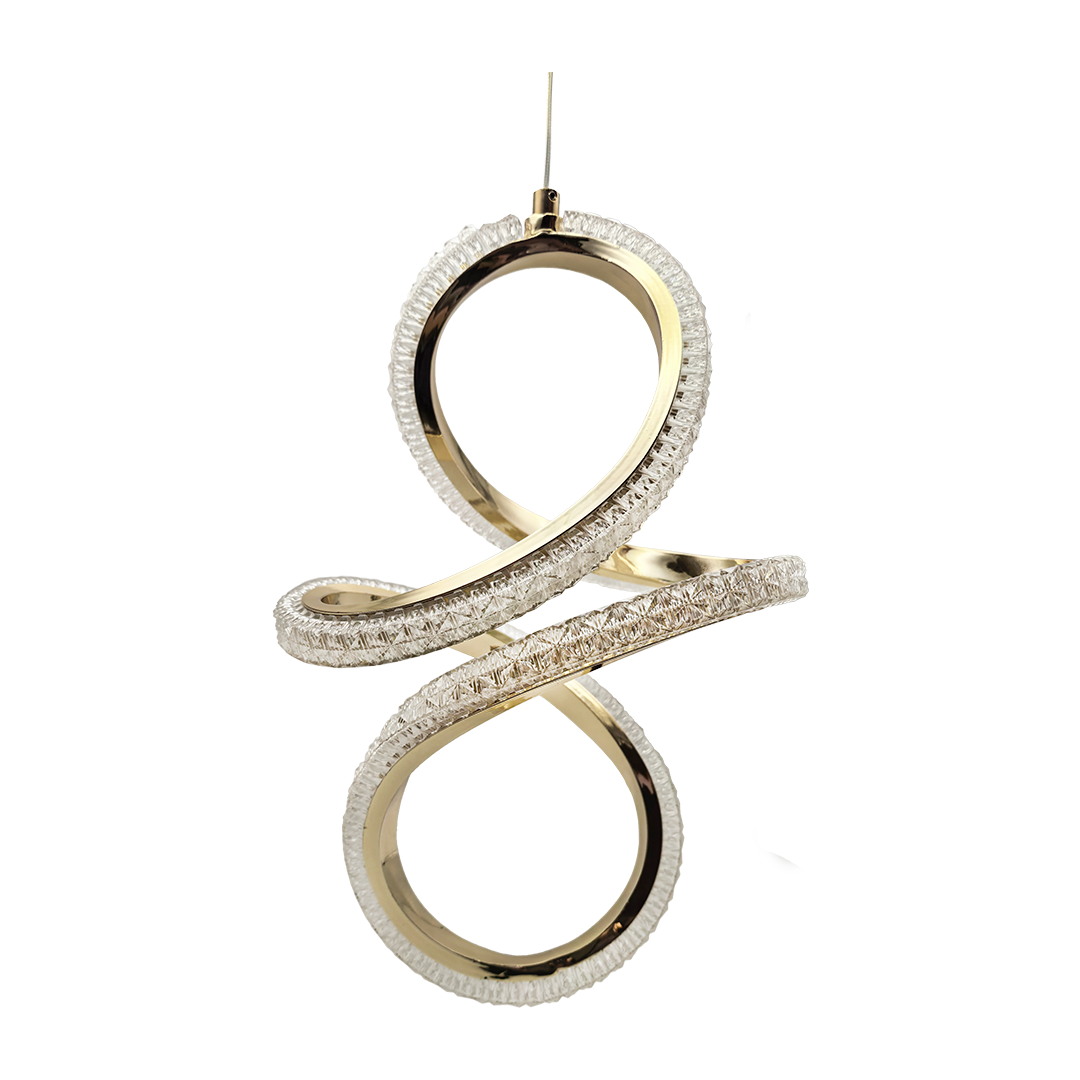 Foto do produto PENDENTE CRISTALL DECCOR CARDIFF 10W GOLD 3000K