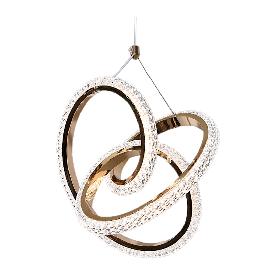 Foto do produto PENDENTE CRISTALL DECCOR IRAKLIO 15W GOLD 3000K