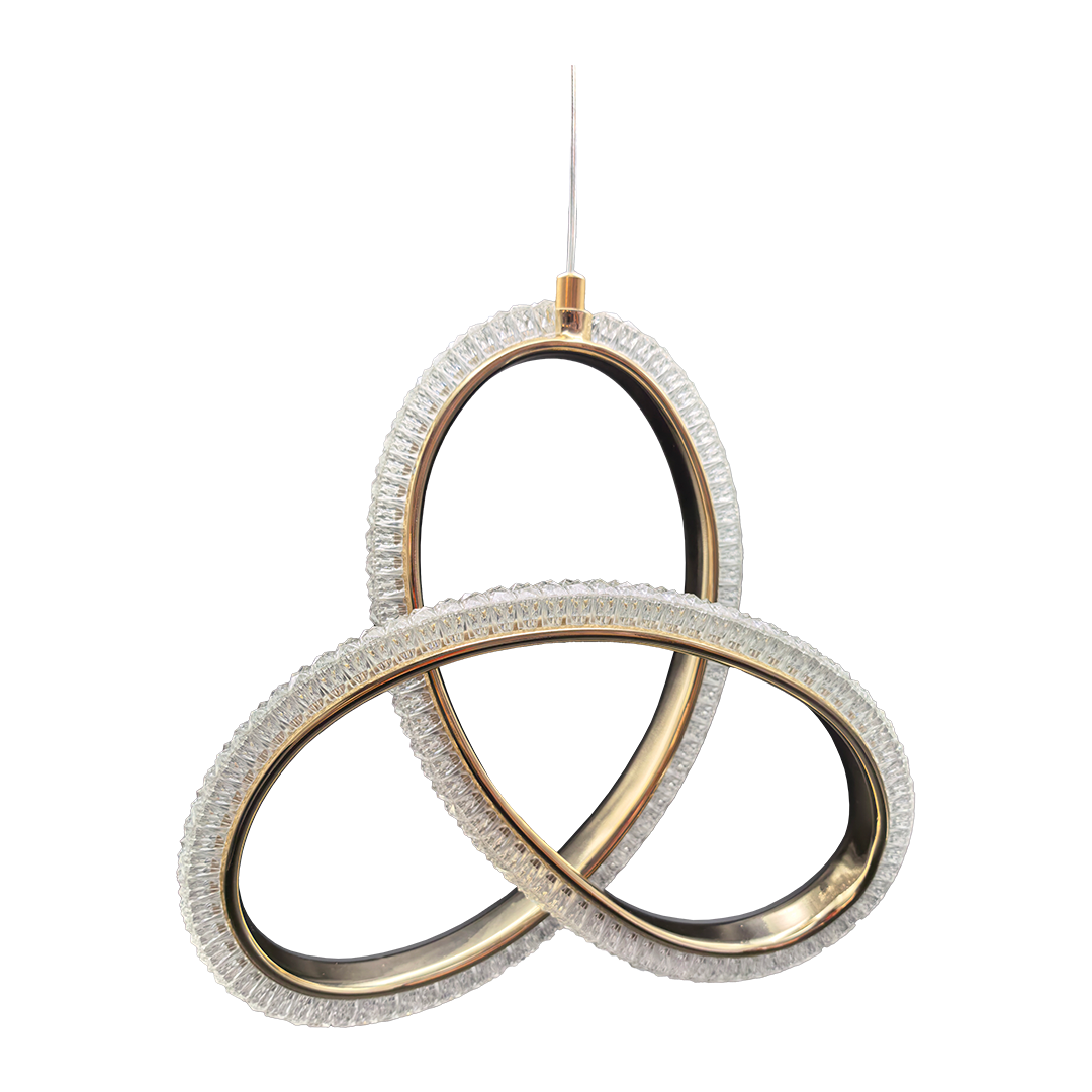 Foto do produto PENDENTE CRISTALL DECCOR MANCHESTER 10W GOLD 3000K L300MM