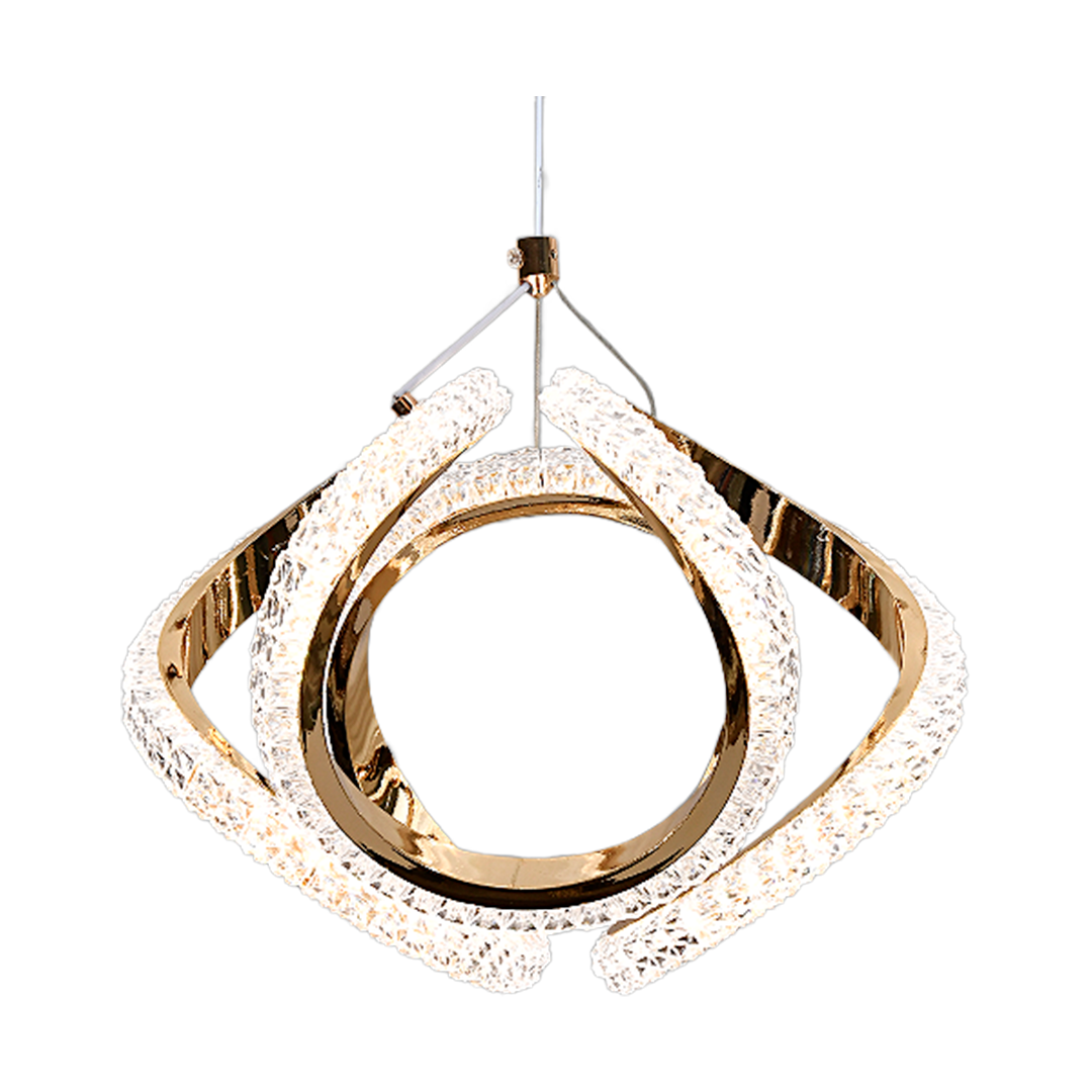 Foto do produto PENDENTE CRISTALL DECCOR NAPOLES 15W GOLD 3000K