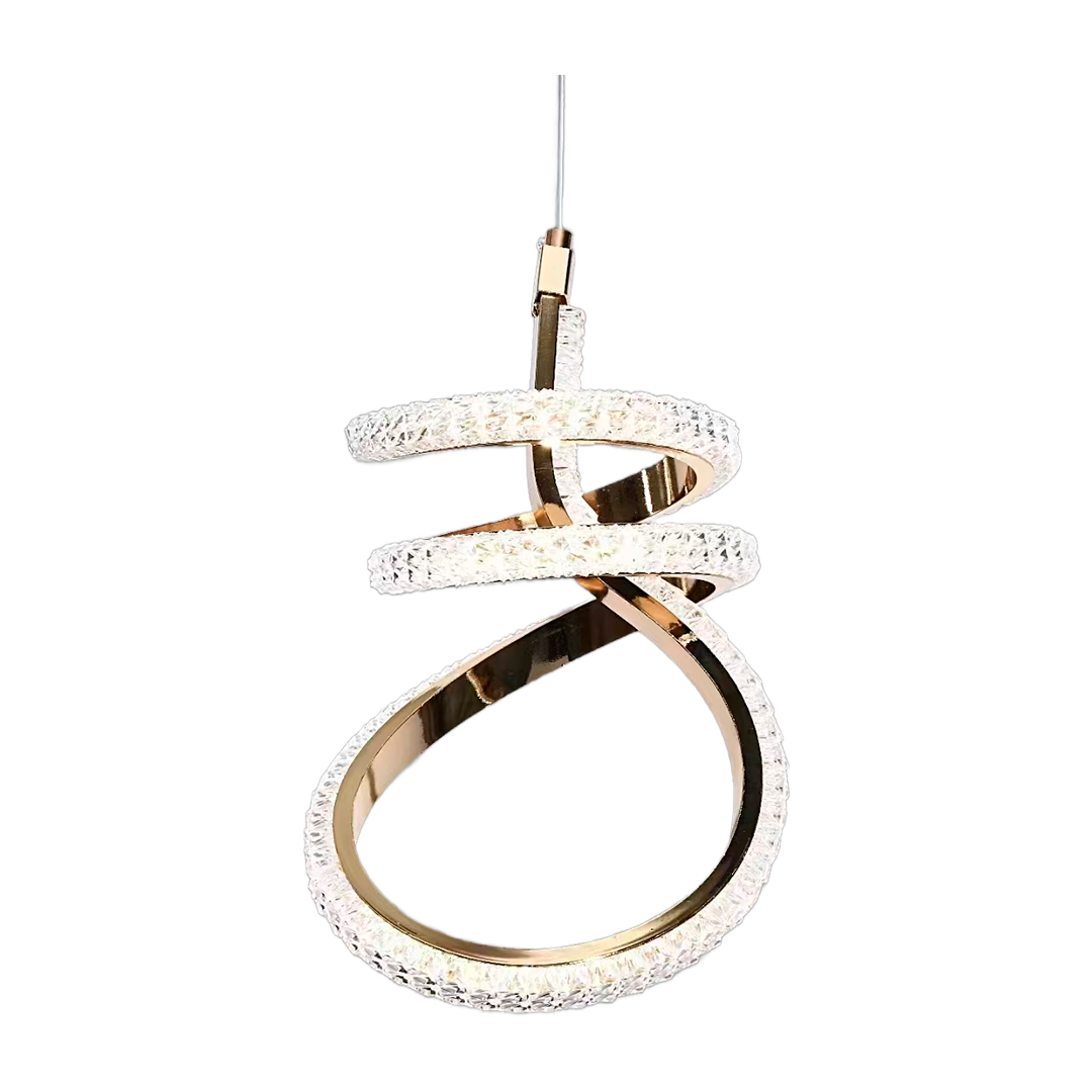 Foto do produto PENDENTE CRISTALL DECCOR TURKU 15W GOLD 3000K