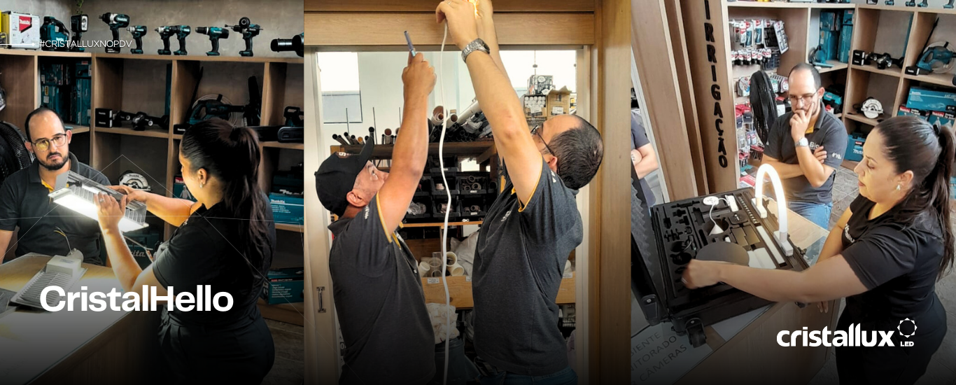 Foto do artigo CristallHello na SIA Comércio de Materiais Elétricos e Hidráulicos