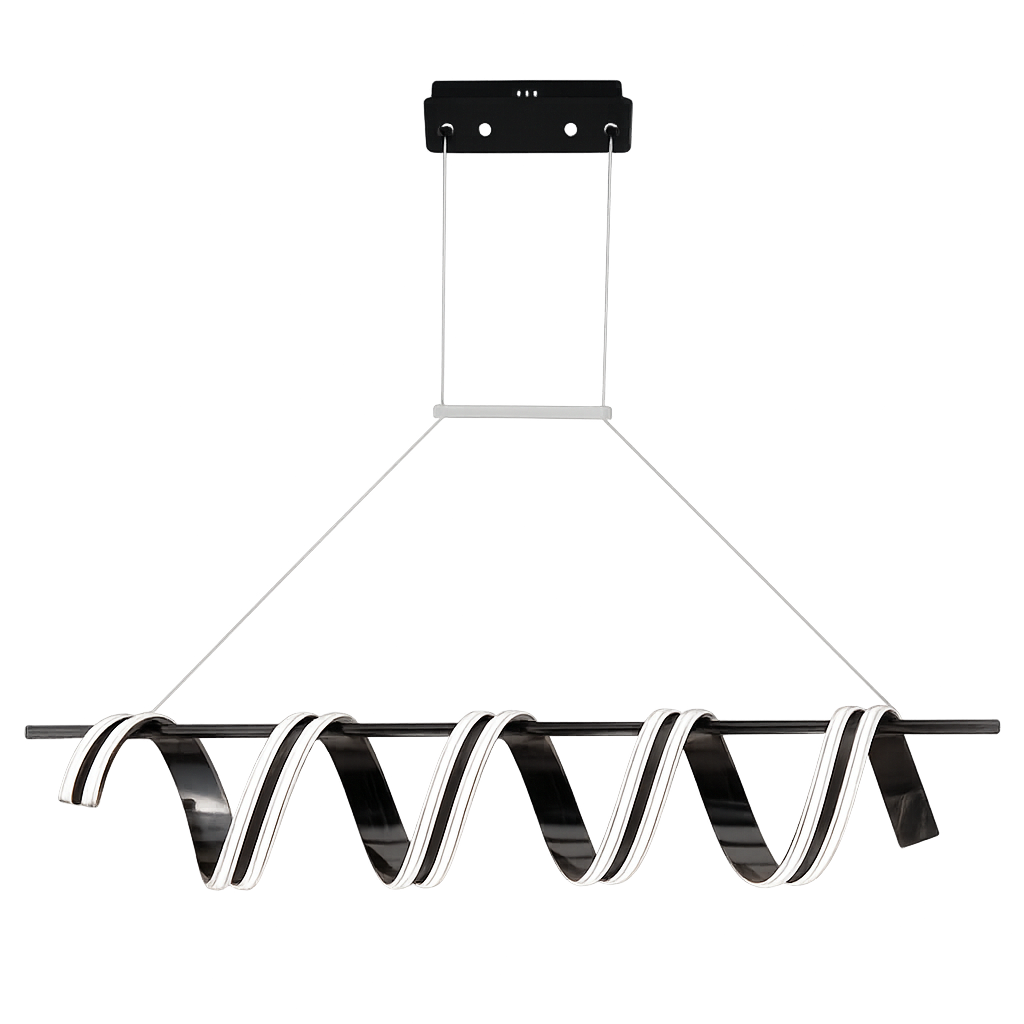 Foto do produto LUSTRE CRISTALL DECCOR LILLE 50W 3000K 4000K 6500K PEARL BLACK L1000X190X190MM