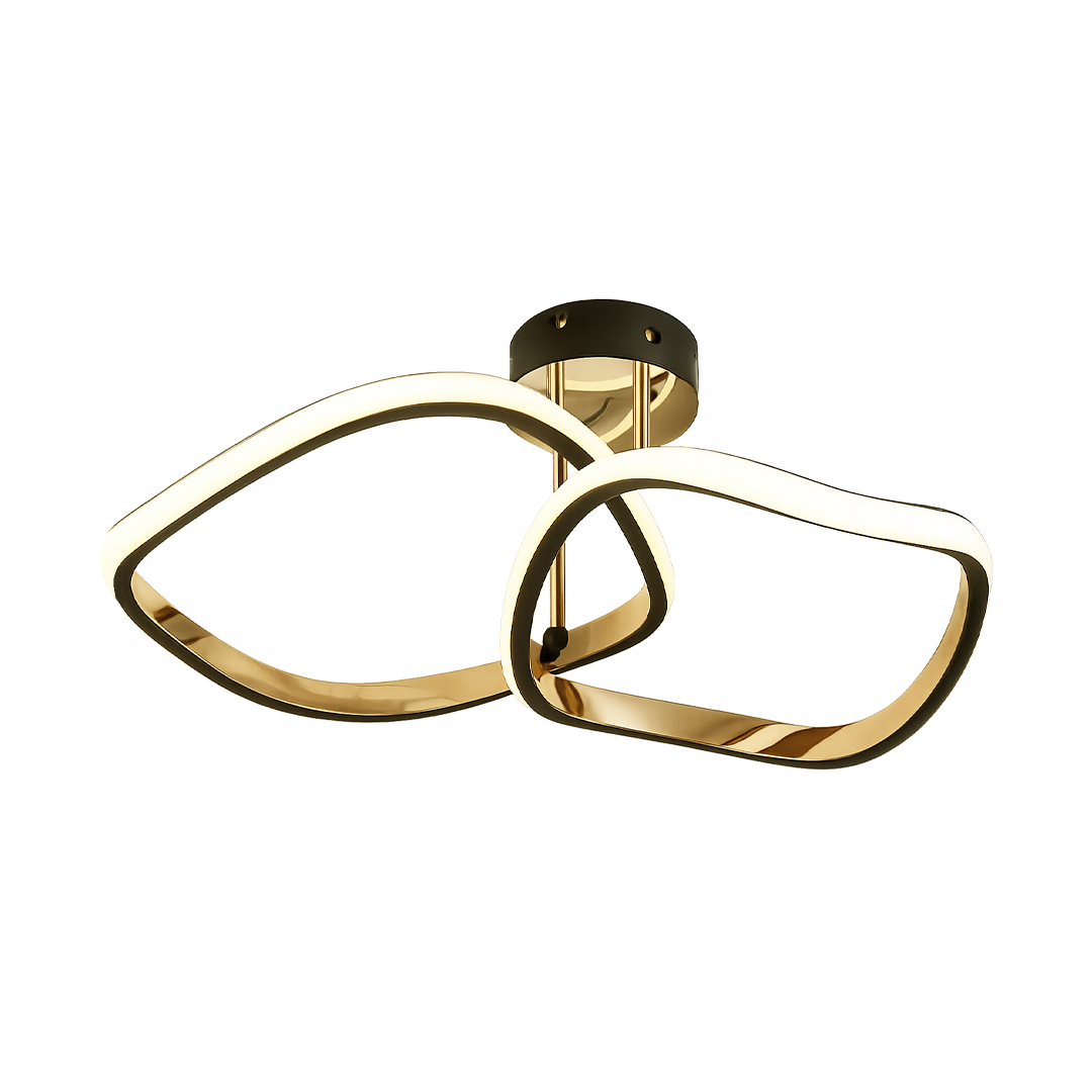 Foto do produto LUSTRE CRISTALL DECCOR SAN SEBASTIAN 20W 2700K GOLD L650XW380XH200MM